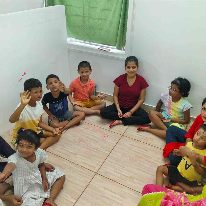 Children in group activity session